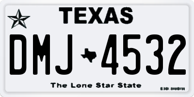 TX license plate DMJ4532