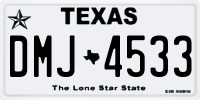 TX license plate DMJ4533