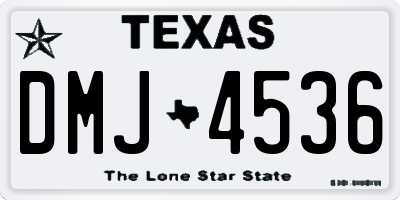 TX license plate DMJ4536