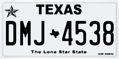 TX license plate DMJ4538