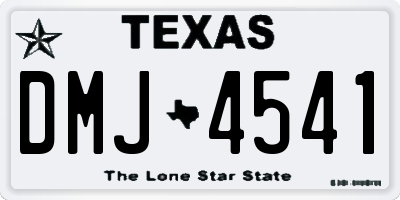 TX license plate DMJ4541