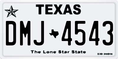 TX license plate DMJ4543