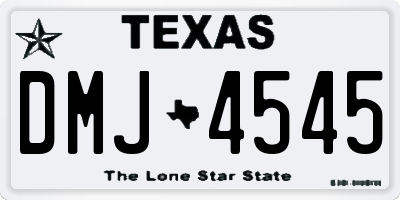 TX license plate DMJ4545