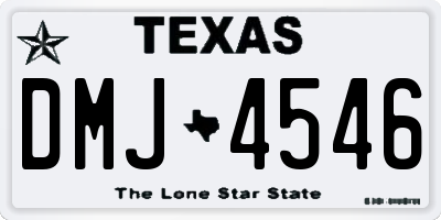 TX license plate DMJ4546