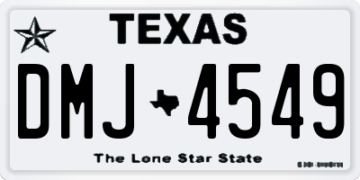TX license plate DMJ4549