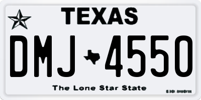 TX license plate DMJ4550