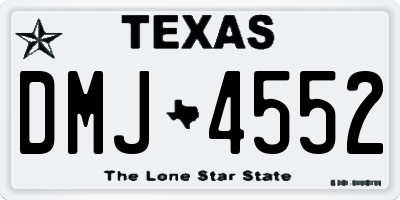 TX license plate DMJ4552