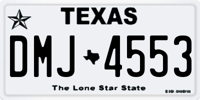 TX license plate DMJ4553