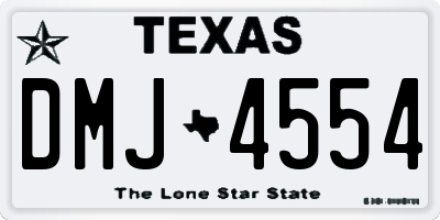 TX license plate DMJ4554