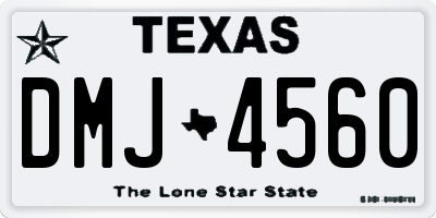 TX license plate DMJ4560