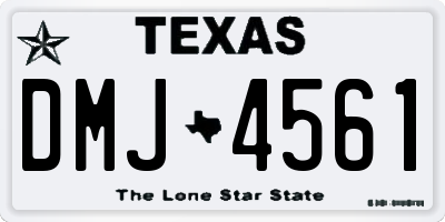 TX license plate DMJ4561