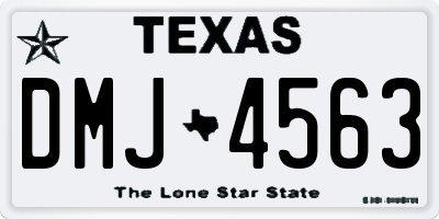 TX license plate DMJ4563