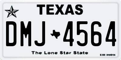 TX license plate DMJ4564