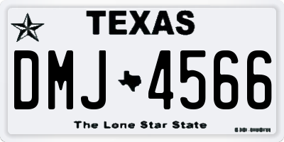 TX license plate DMJ4566