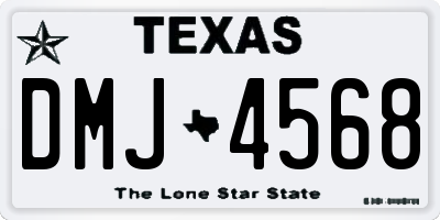 TX license plate DMJ4568