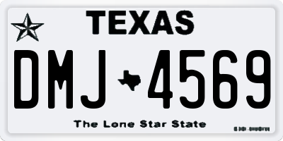 TX license plate DMJ4569