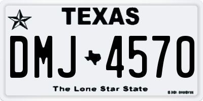 TX license plate DMJ4570