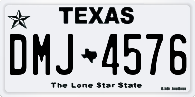 TX license plate DMJ4576