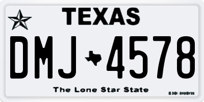 TX license plate DMJ4578
