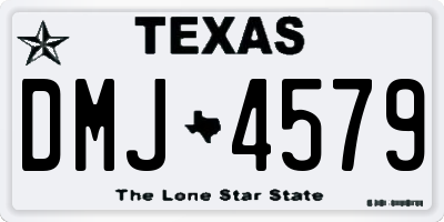 TX license plate DMJ4579