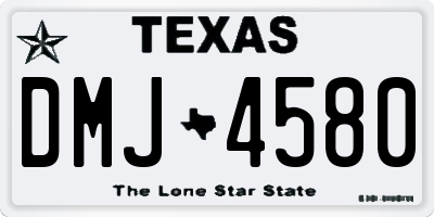 TX license plate DMJ4580