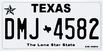 TX license plate DMJ4582