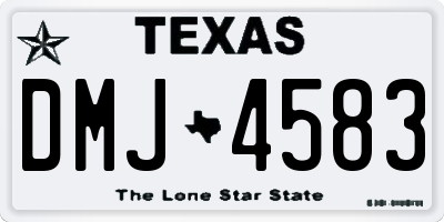 TX license plate DMJ4583