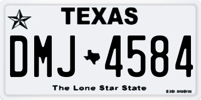TX license plate DMJ4584