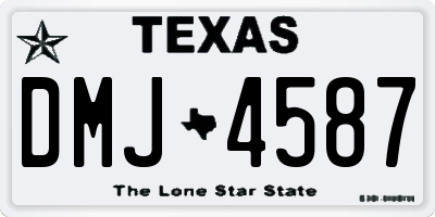 TX license plate DMJ4587