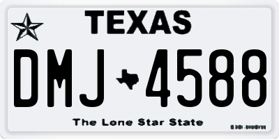 TX license plate DMJ4588