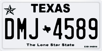 TX license plate DMJ4589
