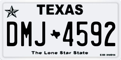 TX license plate DMJ4592