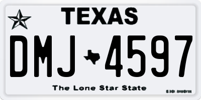 TX license plate DMJ4597