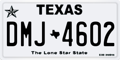 TX license plate DMJ4602