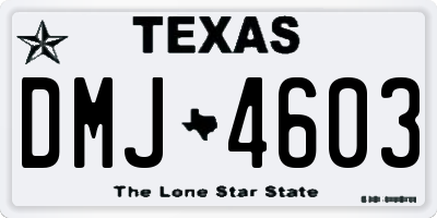 TX license plate DMJ4603