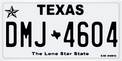 TX license plate DMJ4604