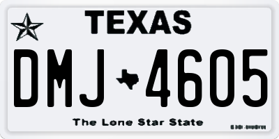 TX license plate DMJ4605