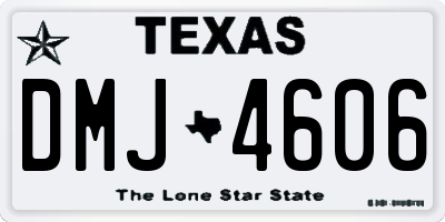 TX license plate DMJ4606