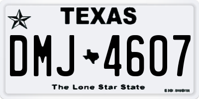 TX license plate DMJ4607