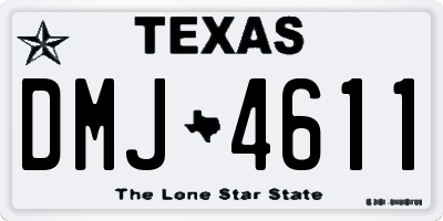 TX license plate DMJ4611