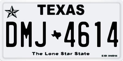TX license plate DMJ4614