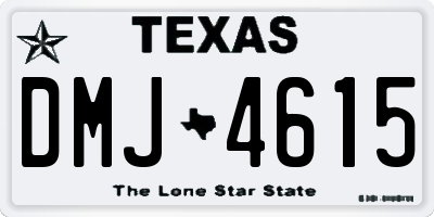 TX license plate DMJ4615