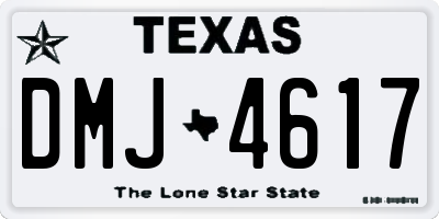 TX license plate DMJ4617