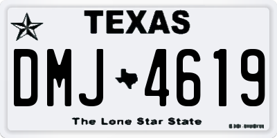 TX license plate DMJ4619