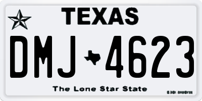 TX license plate DMJ4623