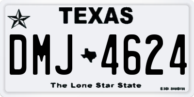 TX license plate DMJ4624