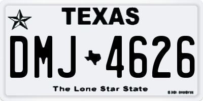 TX license plate DMJ4626