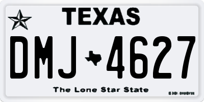 TX license plate DMJ4627