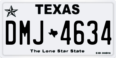 TX license plate DMJ4634