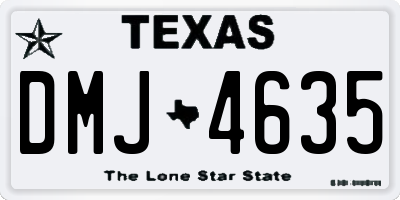 TX license plate DMJ4635